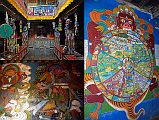 211 Kagbeni Gompa Main Room, North And West Guardian Kings, Wheel Of Life Painting